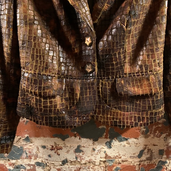 Lena Gabrielle Faux Alligator Blazer Jacket - Picture 4 of 12